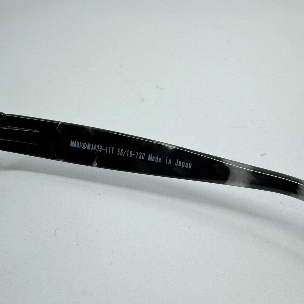 Maui Jim Japan KOKI BEACH MJ433-11T 56-16-130 Black Horn Sunglasses Frame H10413